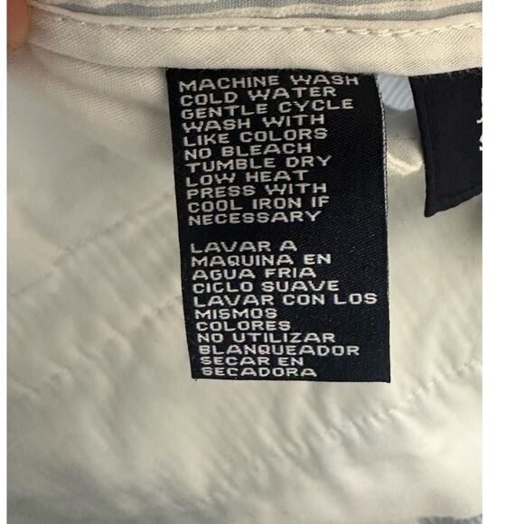 Jones New York blue white pinstripes cropped pants size 16 - Picture 4 of 8